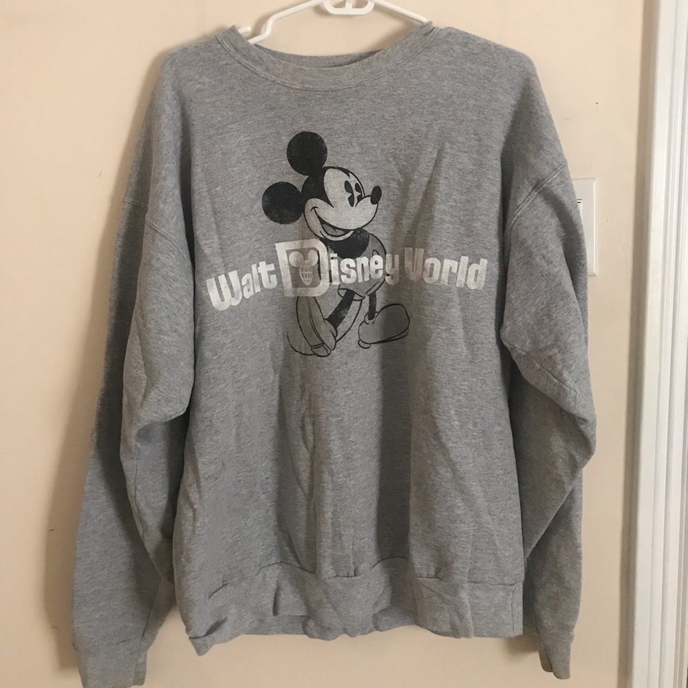 L Gray Walt Disney World Sweatshirt